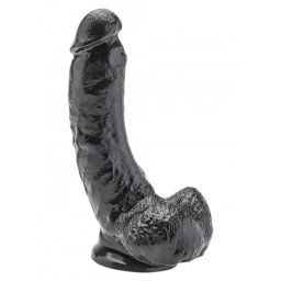Get Real Dildo 20 cm cu Testicule - Negru