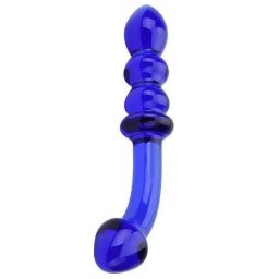 Loving Joy Spectrum Dildo Striat din Sticla pentru Punctul G