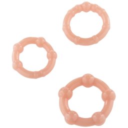 Te Tine Tare Set de 3 Inele pentru Penis - Natural