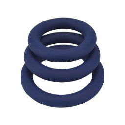 Loving Joy Inele Groase din Silicon pentru Penis Pachet de 3 bucati Albastre pentru Erectii Puternice