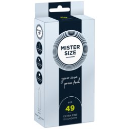 Mister Size Prezervative de Marimea Perfecta Latime 49 mm pentru Placere si Siguranta 10 bucati