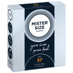 Mister Size Prezervative de Marimea Perfecta Latime 57 mm pentru Placere si Siguranta 3 bucati