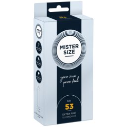 Mister Size Prezervative de Marimea Perfecta Latime 53 mm pentru Placere si Siguranta 10 bucati