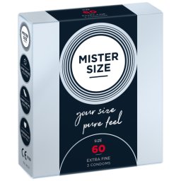 Mister Size Prezervative de Marimea Perfecta Latime 60 mm pentru Placere si Siguranta 3 bucati