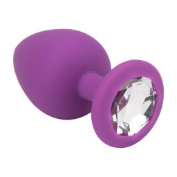 Loving Joy Dop Anal din Silicon Violet cu Bijuterie Eleganta - marime Mare