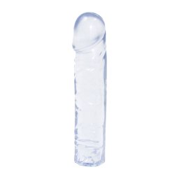 Doc Johnson Jeleuri Cristaline Dildo Clasic 20 cm Transparent Moale si Flexibil Textura cu Vene