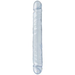 Doc Johnson Junior Penis Dublu Moale si Flexibil Membru cu Vene - Transparent