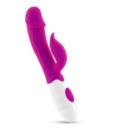 Crushious Mochi Iepuras Vibrator Violet cu 30 de Vibratii si Lubrifiant Gratuit Gland Realist si Membru cu Vene