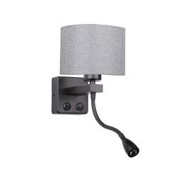 Corp de iluminat LED flexibil POLO 1xE27/40W+LED/2W 230V negru