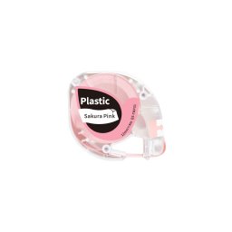 Etichete AIMO compatibile DYMO LetraTag, 12 mm, negru pe roz, pentru personalizare si organizare creativa, Q5-TBP31