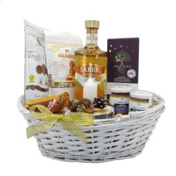 Cos cadou Craciun, Alb ca Neaua, 9 produse - ILIF211015