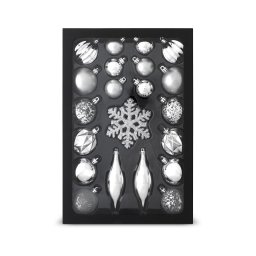 Set de ornamente de Crăciun Retlux 25 buc. argintiu