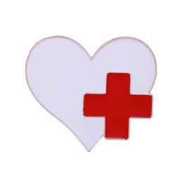Martisor Brosa Inima Cruce Rosie