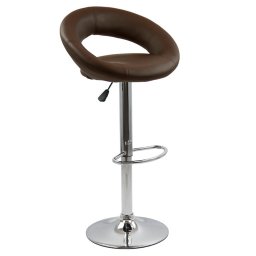 Scaun bar tapitat piele sintetica ABS 151 maro