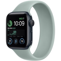 Ceas Smartwatch Apple Watch SE 2 (2022), GPS + Cellular, 40mm Midnight Aluminum Case, Succulent Solo Loop