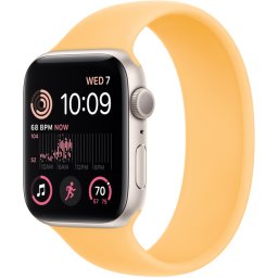 Ceas Smartwatch Apple Watch SE 2 (2022), GPS, 40mm Starlight Aluminum Case, Sunglow Solo Loop
