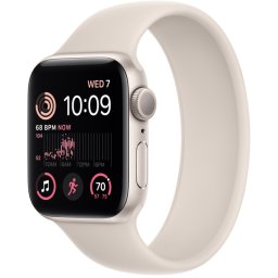 Ceas Smartwatch Apple Watch SE 2 (2022), GPS + Cellular, 40mm Starlight Aluminum Case, Starlight Solo Loop