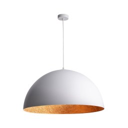 Lustră pe cablu SFERA 1xE27/60W/230V d. 50 cm alb/cupru