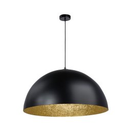 Lustră pe cablu SFERA 1xE27/60W/230V d. 50 cm negru/auriu