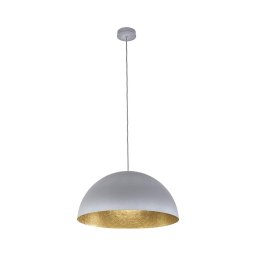 Lustră pe cablu SFERA 1xE27/60W/230V d. 50 cm gri/auriu
