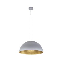 Lustră pe cablu SFERA 1xE27/60W/230V d. 35 cm gri/auriu