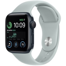 Ceas Smartwatch Apple Watch SE 2 (2022), GPS + Cellular, 44mm Midnight Aluminum Case, Succulent Sport Band