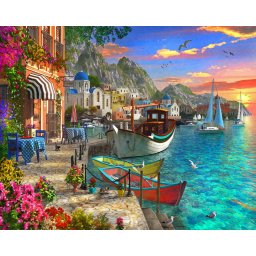 Set pictura pe numere, cu sasiu, Port-Fleuri, 40x50 cm
