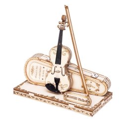 Puzzle 3D Vioara, ROKR, Lemn, 62 piese,