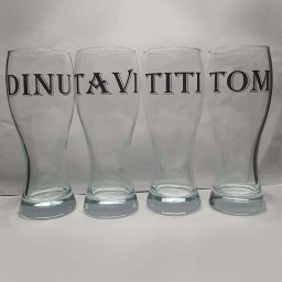 Set 4 pahare de bere, personalizate prin gravura - KLTM211001