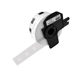 Etichete rotunde compatibile Brother DK-11219, O12 mm, pentru produse si codificare vizuala