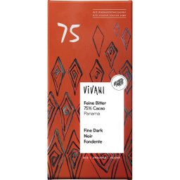 Ciocolata amaruie fina cu 75% cacao Panama bio 80g