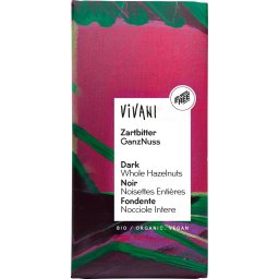 Ciocolata amaruie cu alune si migdale, vegana bio 100g