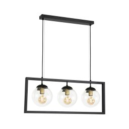 Lustră pe cablu REY 3xE27/7W/230V neagră Klausen 113000