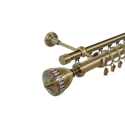 Galerie dubla Vienna, teava neteda si profil,grosime 25 si 19mm, aur antic