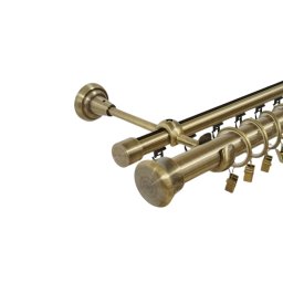 Galerie dubla Fulda, teava neteda si profil,grosime 25 si 19mm, aur antic