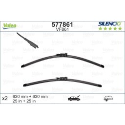 Set stergatoare de parbriz 630-630mm Valeo Silencio VF861 Iveco Daily VI
