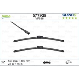 Set stergatoare parbriz 550/400mm Valeo Silencio VF938 Dacia Dokker Renault Express
