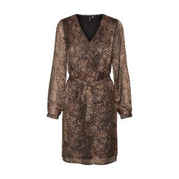 VERO MODA Rochie Vmnala L/S V-Neck Abk Dress Wvn Btq 10278775 17-1312 TCX Silver Mink
