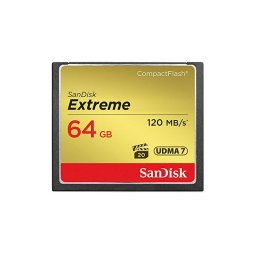 Card de memorie SanDisk Compact Flash Extreme, 64 GB, 120MB/s