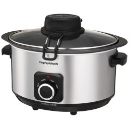 Slow Cooker, Morphy Richards, Auto Stir, 6.5l, Argintiu
