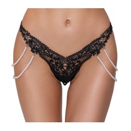 Cottelli String with Pearls 2322277 Black S/M