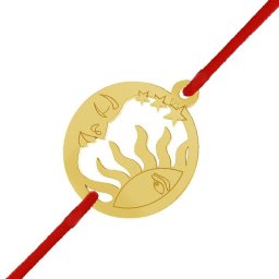 Martisor Bratara Argint 925 Placat Aur 24K Soarele si Luna