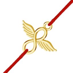 Martisor Bratara Argint 925 Placat Aur 24K Aripi Infinit
