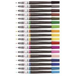Pensula cu cerneala Color Brush Pen, 18 culori/set, Pentel