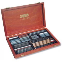 Set Gioconda simplu pentru grafica, caseta lemn, 39 piese/set Koh-I-Noor