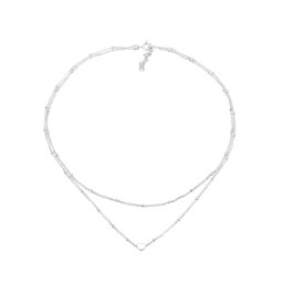 ELLI Lanțuri 'Herz' argintiu