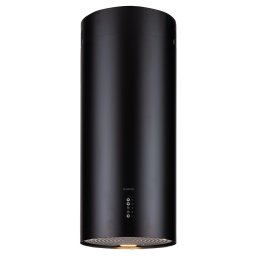 Klarstein Bolea, hota tip insulă, Ø38cm, mod de recirculare/extracție a aerului, 600m³/h, LED, inclusiv filtre de cărbune activ (CGCH3-Bolea-BK)