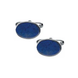Butoni argint ovali lapis lazuli Gentlemen`s Corner