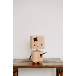 Jucarie Robot din Lemn, Negru