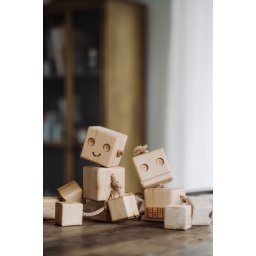 Jucarie Robot din Lemn, set 2 buc